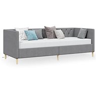 SHUMEE válenda s USB 90 × 200 cm, textil, světle šedá, 337234 - Postel
