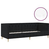 SHUMEE válenda s matrací a USB 90 × 200 cm, textil, černá, 3080447 - Postel