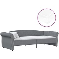SHUMEE válenda s matrací a USB 90 × 200 cm, textil, šedá, 3080385 - Postel