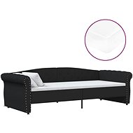 SHUMEE válenda s matrací a USB 90 × 200 cm, textil, černá, 3080387 - Postel