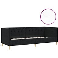 SHUMEE válenda s matrací a USB 90 × 200 cm, textil, černá, 3080457 - Postel