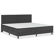SHUMEE postel boxspring 200 × 200 cm, textil, tmavě šedá, 3054711 - Postel