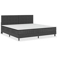SHUMEE postel boxspring 200 × 200 cm, textil, tmavě šedá, 3054715 - Postel