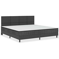 SHUMEE postel boxspring 200 × 200 cm, textil, tmavě šedá, 3054719 - Postel