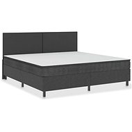 SHUMEE postel boxspring 200 × 200 cm, textil, tmavě šedá, 3054793 - Postel