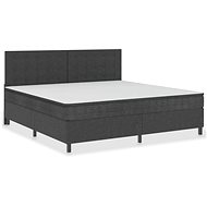 SHUMEE postel boxspring200 × 200 cm, textil, tmavě šedá, 3054797 - Postel