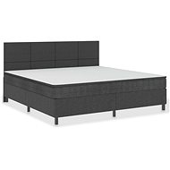 SHUMEE postel boxspring 200 × 200 cm, textil, tmavě šedá 3054801 - Postel