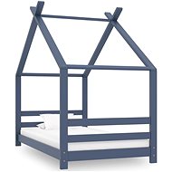 Shumee children's grey solid pine 80×160 cm, 289614 - Bed