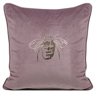 Printed velvet pillowcase with decorative border, 45x45 cm - Pillowcase