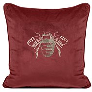 Printed velvet pillowcase with decorative border, 45x45 cm - Pillowcase