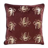 Eurofirany Pillowcase, Velvet with print, decorated with decorative border - Pillowcase