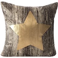 with gold print, - Pillowcase