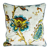 Eurofirany pillowcase, velvet with floral print - Pillowcase