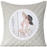 Exclusive quilted decorated with pearls, - Pillowcase