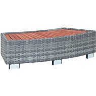 Whirlpool step gray polyrattan 92 x 45 x 25 cm - Jacuzzi Accessories