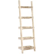 Shumee žebříkový bílý 75×37×205 cm masivní mangovník, 247872 - Regál