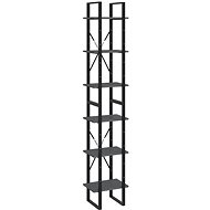 Shumee vysoký šedý regál 210× 40× 30 cm masivní borové dřevo, 806504 - Shelving Unit