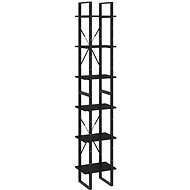 Shumee vysoký černý 40×30×210 cm masivní borové dřevo, 806506 - Regál