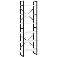 Shumee vysoký bílý 80×30×210 cm masivní borové dřevo, 806543 - Regál
