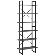 Shumee vysoký šedý 80×30×210 cm masivní borové dřevo, 806544 - Regál