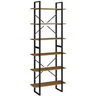 Shumee vysoký hnědý 80×30×210 cm masivní borové dřevo, 806545 - Regál