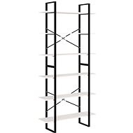 Shumee vysoký bílý 100×30×210 cm masivní borové dřevo, 806563 - Regál