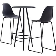 3-piece bar set plastic black 279714 - Bar Set