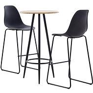 3-piece bar set plastic black 279806 - Bar Set