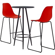 3-piece bar set plastic red 279724 - Bar Set
