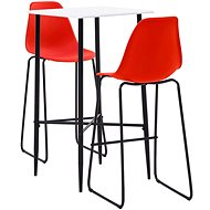 3-piece bar set plastic red 279982 - Bar Set