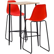 3-piece bar set plastic red 3050033 - Bar Set