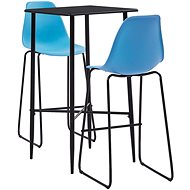 3-piece bar set plastic blue 279927 - Bar Set