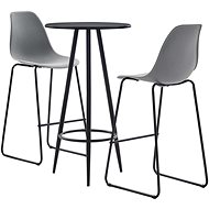 3-piece bar set plastic gray 279716 - Bar Set