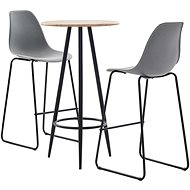 3-piece bar set plastic gray 279808 - Bar Set