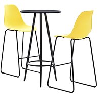 3-piece bar set plastic yellow 279722 - Bar Set