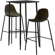 3-piece bar set textile brown 279959 - Bar Set