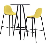 3-piece bar set textile yellow 279754 - Bar Set