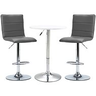 3-piece bar set faux leather white 279612 - Bar Set