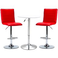 3-piece bar set faux leather white 279620 - Bar Set