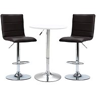 3-piece bar set faux leather white 279632 - Bar Set