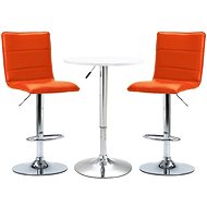 3-piece bar set faux leather white 279636 - Bar Set