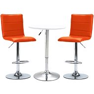3-piece bar set faux leather white 279638 - Bar Set