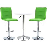 3-piece bar set faux leather white 279648 - Bar Set