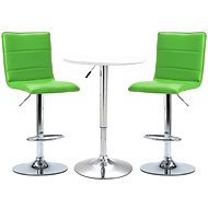 3-piece bar set faux leather white 279650 - Bar Set