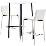 3-piece bar set faux leather white 279986 - Bar Set