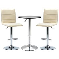 3-piece bar set faux leather black 279605 - Bar Set