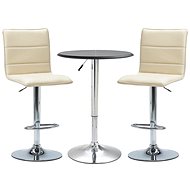 3-piece bar set faux leather black 279607 - Bar Set