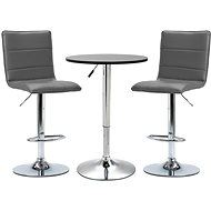 3-piece bar set faux leather black 279611 - Bar Set