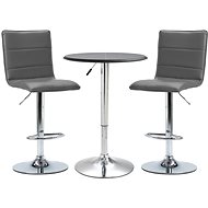 3-piece bar set faux leather black 279613 - Bar Set