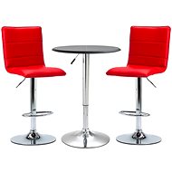 3-piece bar set faux leather black 279619 - Bar Set